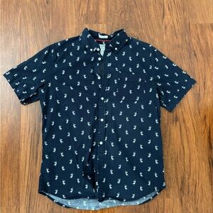 Alexander Julian Dark Blue Patterned Casual Shirt